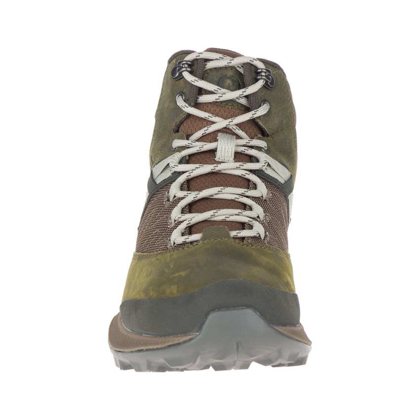 Bottes Merrell Zion Mid Waterproof Vert Olive Homme | A.S.YZWW